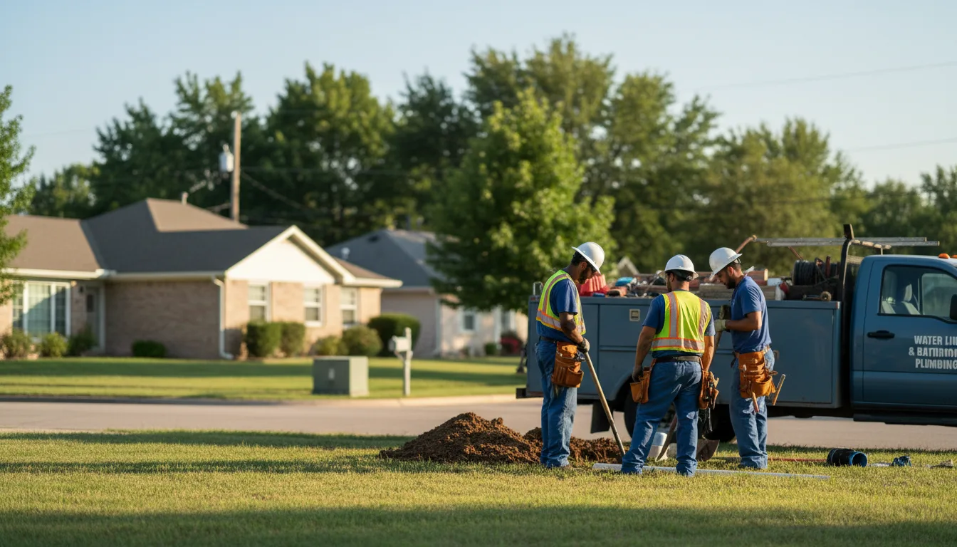 Residential water line and bathroom plumbing service in Pewamo, MI